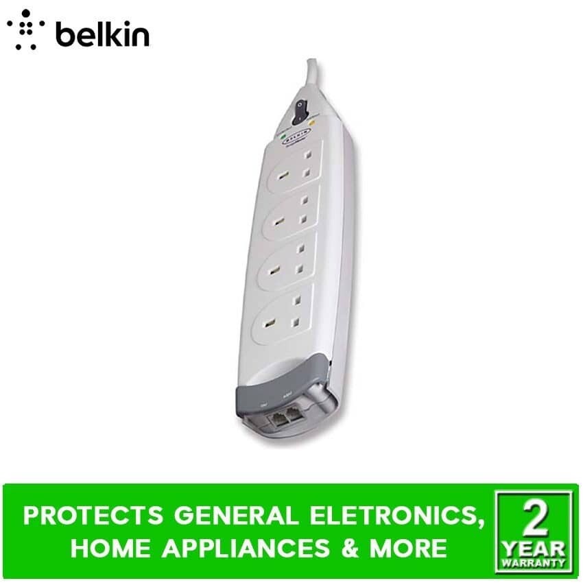 FREE GIFT Belkin 4 Way Surge With Tel Protection (2M) F9H410sa2M