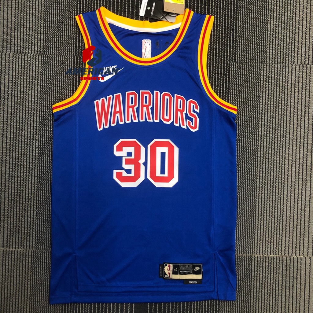 Men's 2022 Golden State Warriors Jersey Stephen Curry Royal Blue Basketball Jersey NBA Icon