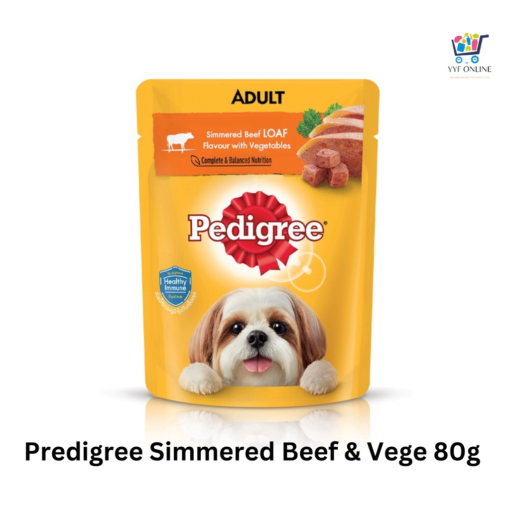PEDIGREE Pouch Dog Wet Food Adult Simmered Beef Loaf with Vegetable