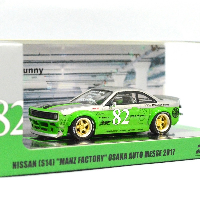 INNO MODELS INNO64 1/64 NISSAN SILVIA S14 ROCKET BUNNY MANZ FACTORY OSAKA AUTO MESSE 2017