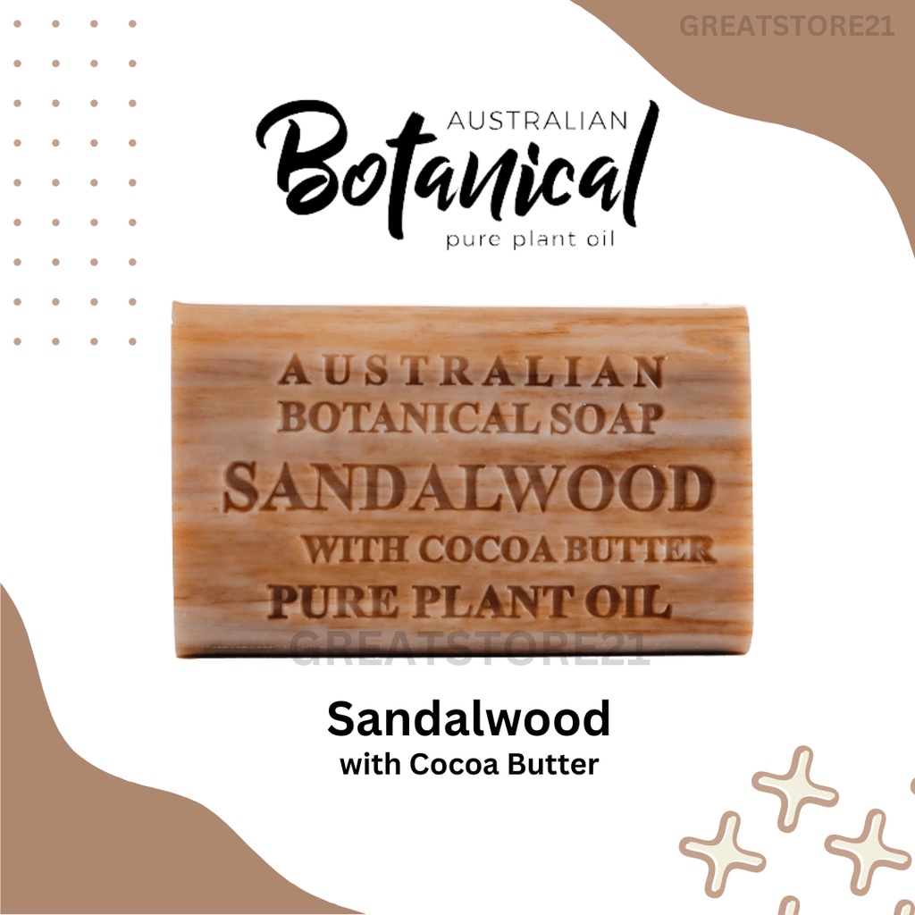 Australian Botanical Soap Sandalwood 200g - Praben Free Natural Soap Australian Product