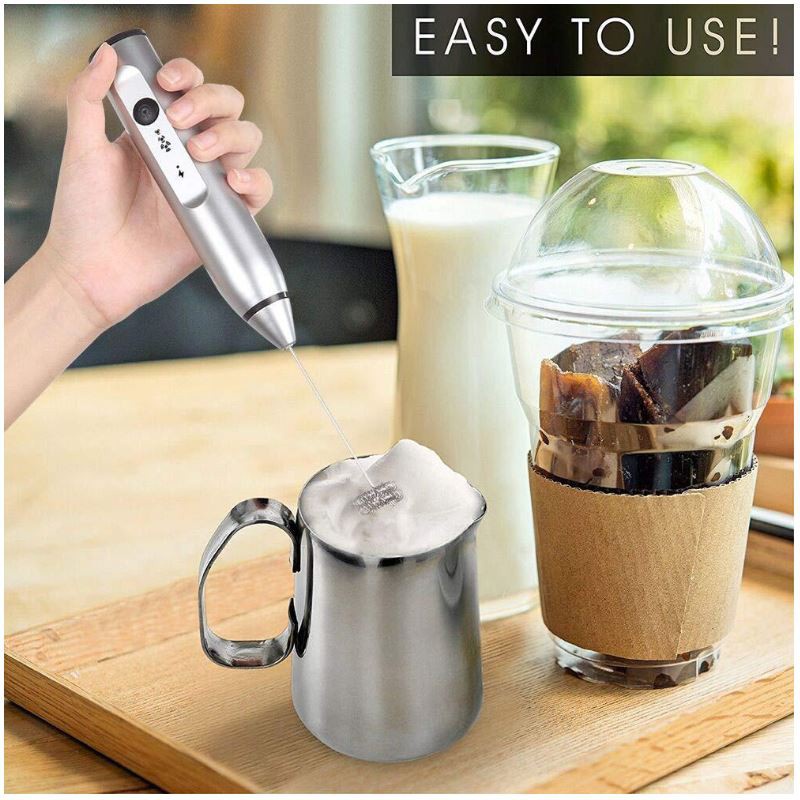 Ready Stock Electric Coffee Mixer Rechargeable Milk Shaker Maker Frother Foamer Usb Hand Blender