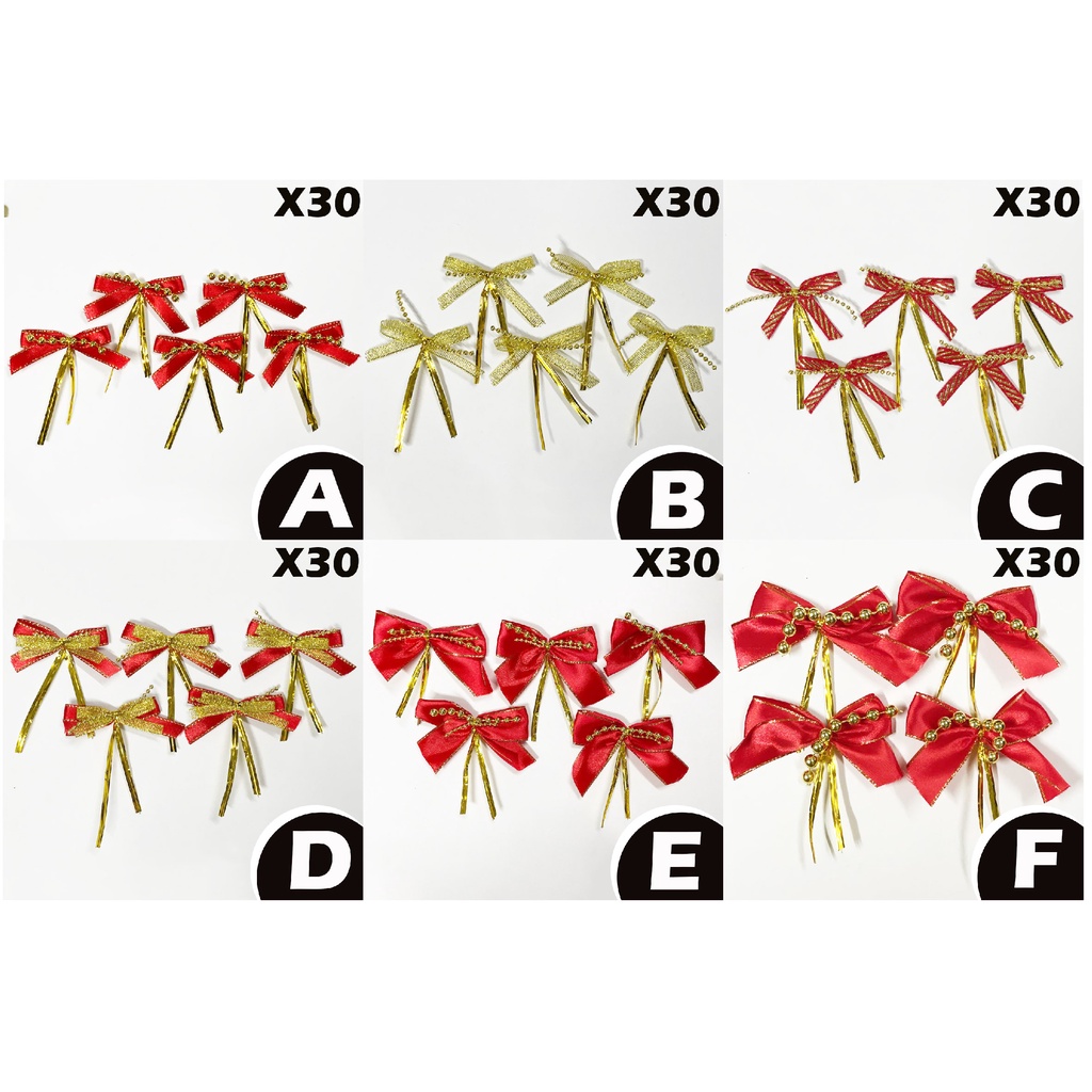 GNC Wholesale Chinese New Year Decorations Red Ribbon Ready Made CNY Ribbon CNY Decoration Twist Tie Ribbon 新年装饰 蝴蝶结