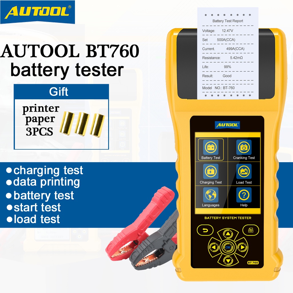 AUTOOL BT760 Battery tester 12V&24V cca301700 automobile battery test