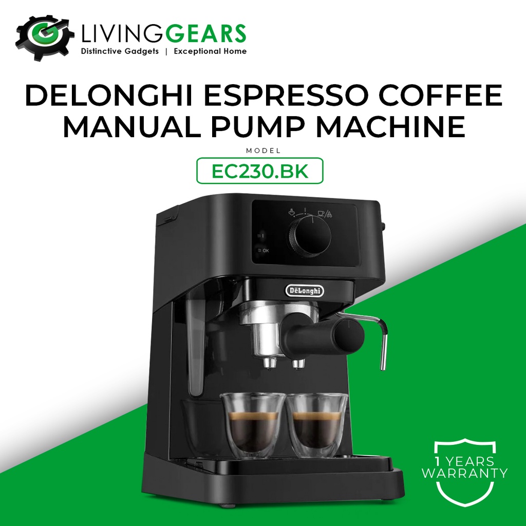 Delonghi Stilosa Manual Espresso Maker EC230 (EC230.BK) Shopee Malaysia