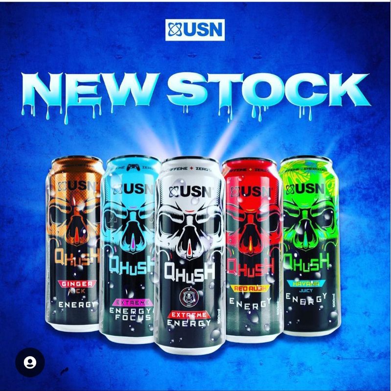 USN QHUSH ENERGY DRINK 500ml Strength focus | Shopee Malaysia
