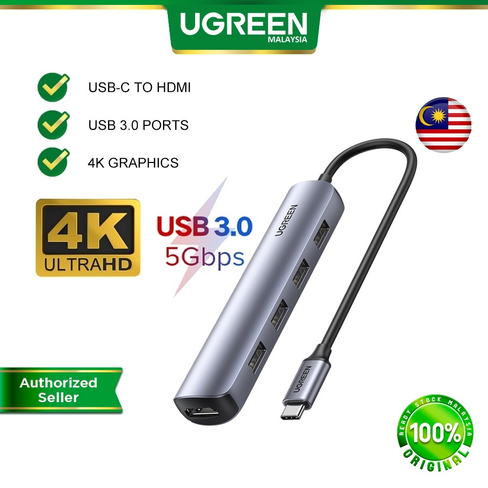 ugreen-usb-c-type-c-3-1-to-4k-30hz-hdmi-usb-3-0-port-multiport-adapter
