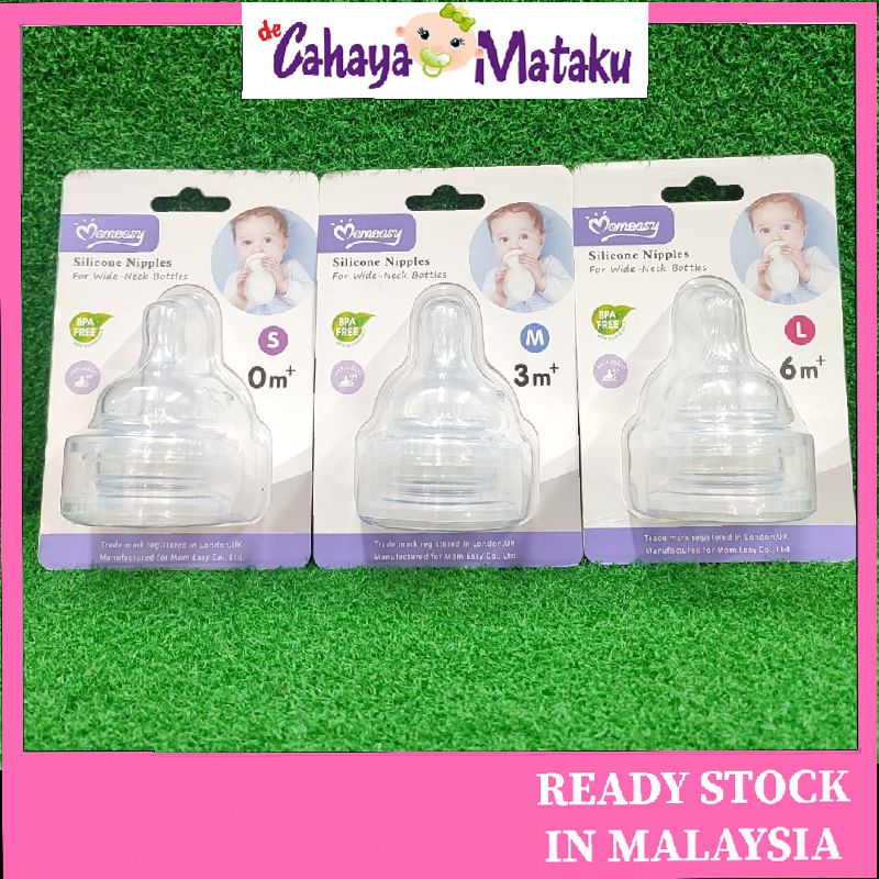 Puting botol susu wide neck /milk bottle nipple wideneck / baby milk bottle teat wideneck MOMEASY