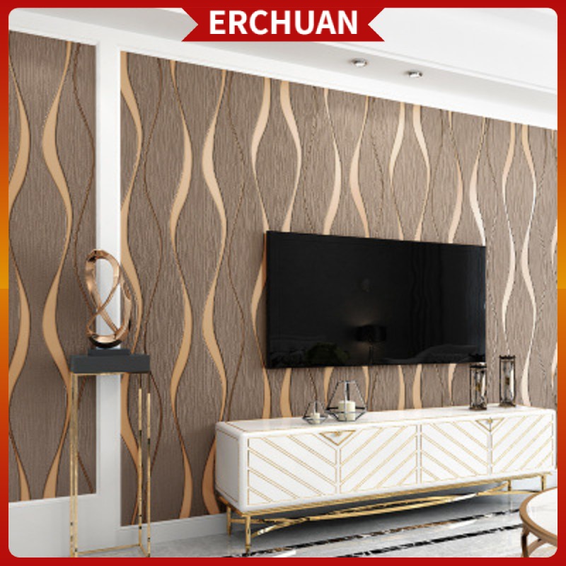 5M Wavy Stripes Wallpaper Modern High Quality Wall Paper Dinding Bilik  Tidur Bedroom Living room Tv Wall Walpaper 3D Home Decoration | Shopee  Malaysia