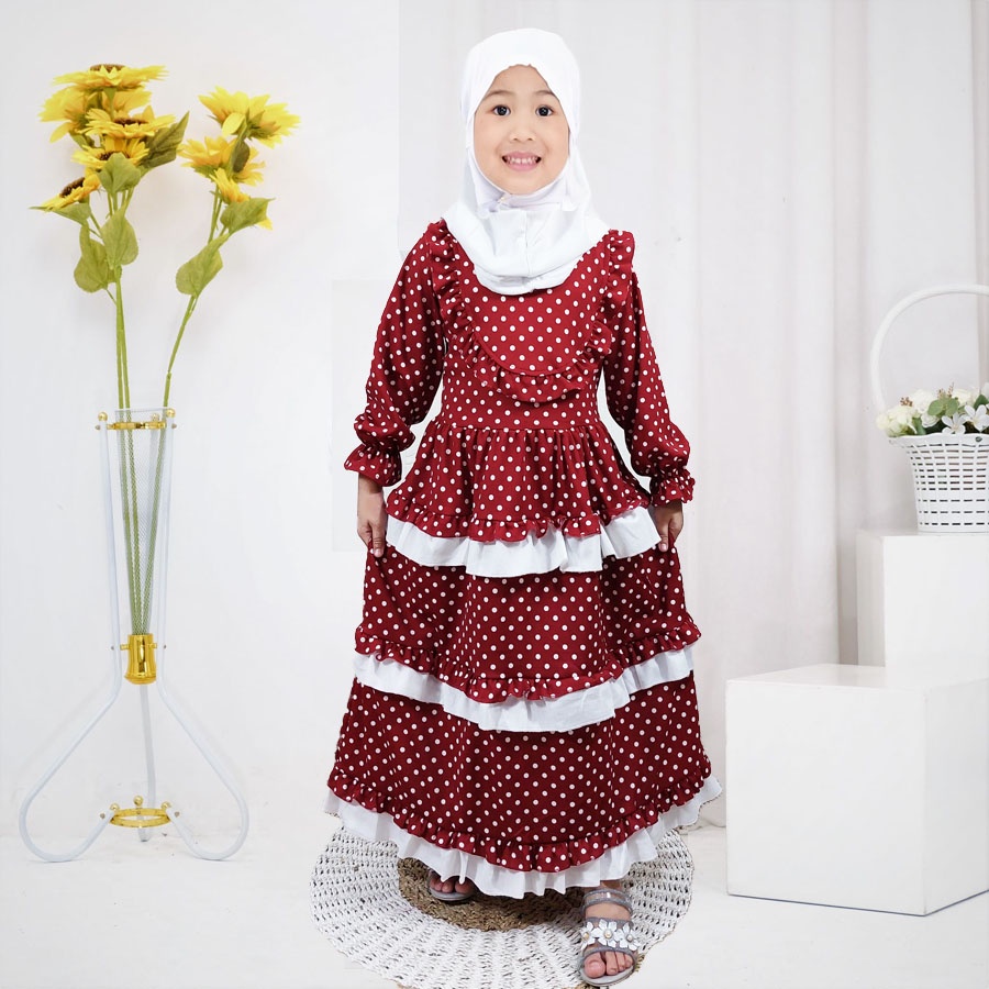 [Raya 2024] Gamis HAFA ANANDA SYAR Children PRINCESS ONDE Ages 2-13 Years GL FASHION