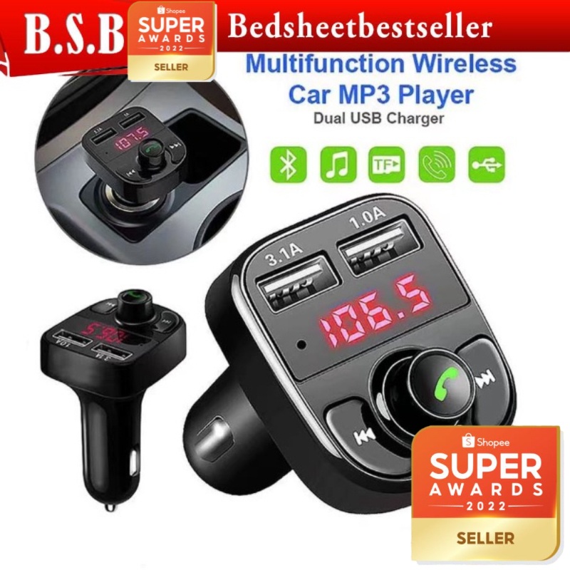 B.S.B Car MP3 Player Car Kit Handsfree Bluetooth FM Transmitter LCD USB Charger