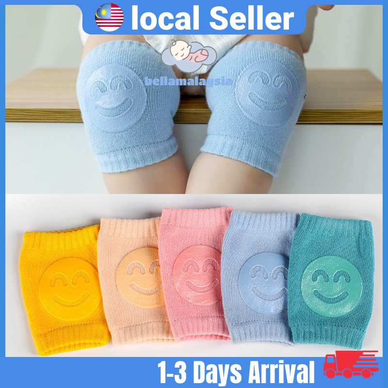Bella 1 Pair Baby Knee Pad Cotton infant knee pads anti slip crawling protective gear Crawling Protect Cover Pad Sock