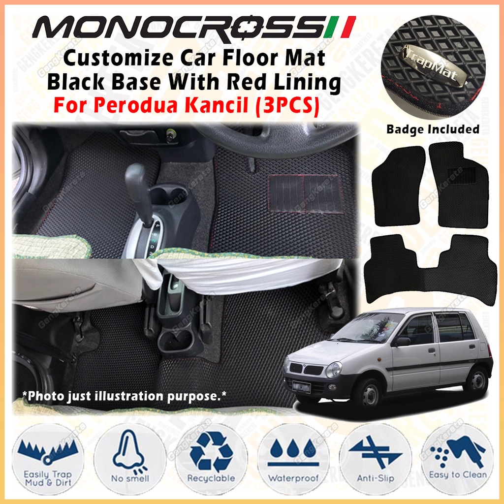 For Perodua Kancil MONOCROSS CarMat Trapmat Customize Car Floor Mat
