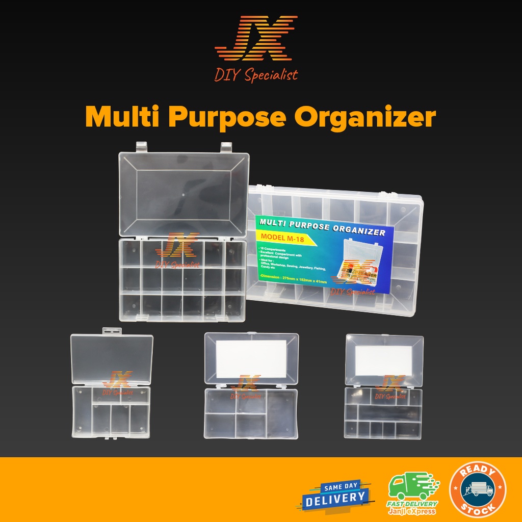 Plastic Storage Box Jewelry Earring Bead Screw Holder Case Display Organizer Container Hardware Mini Kotak Plastik 收纳盒