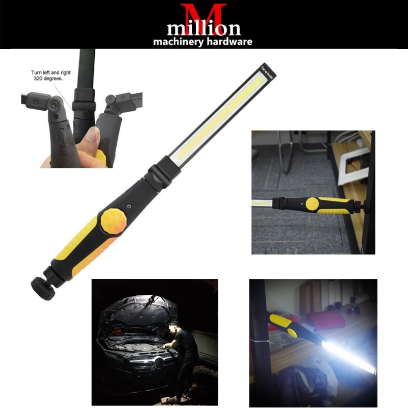 millionhardware - Flexible Magnetic USB Rechargeable COB Torch Multifunction Flashlight Work Lamp COB LED Hand Light