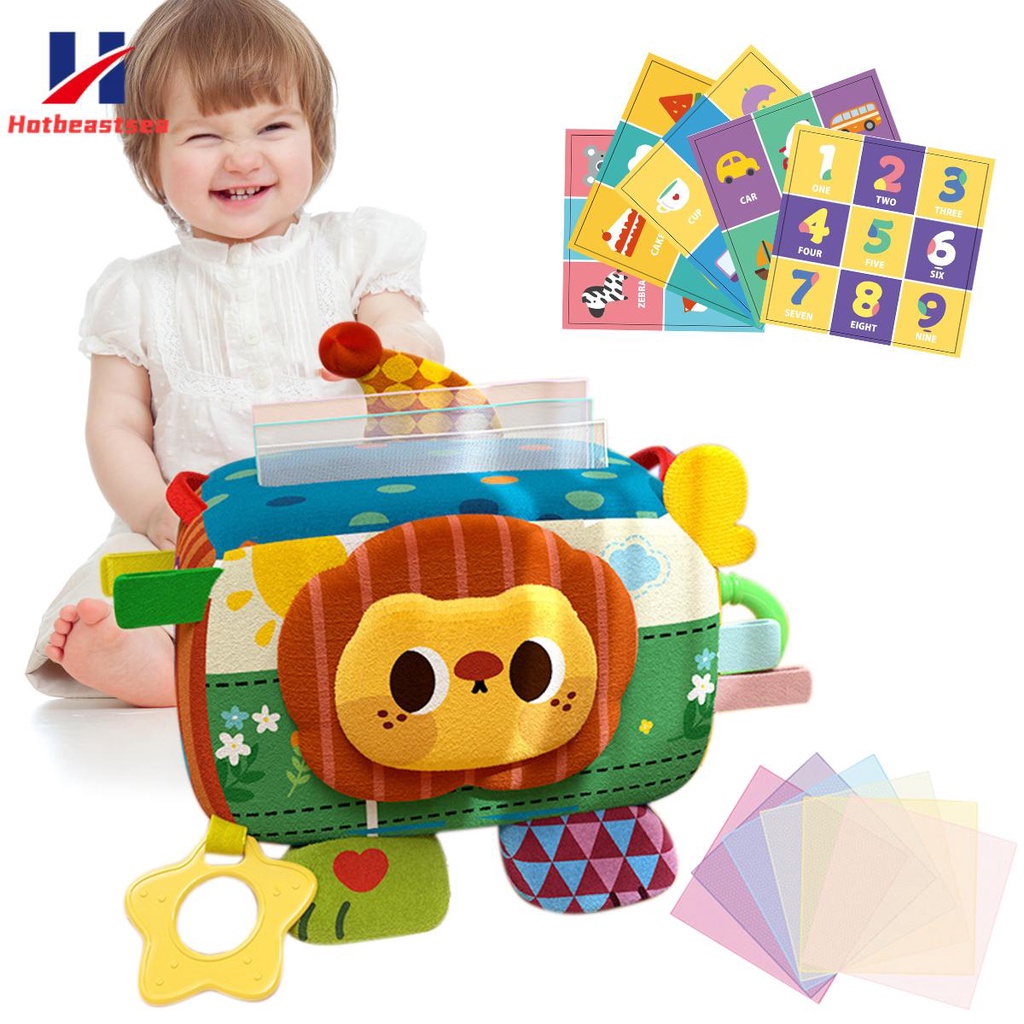 Baby Tissue Box Toy Sensory Crinkle Tissue Box Magic Tissue Box for