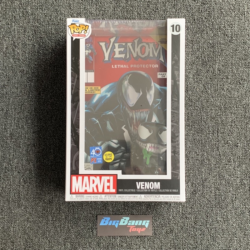 Funko Pop Marvel Comics Venom Glow in the Dark Lethal Protector Comic ...