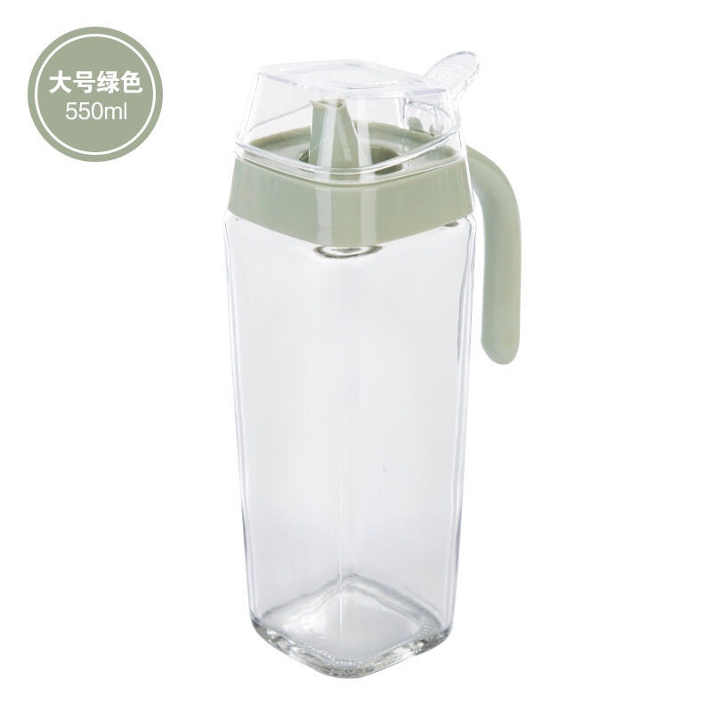 FREE GIFT  Bottle Dispenser, Glass Oil Kitchen Cooking Storage Can, Storage Botol Minyak 550ML