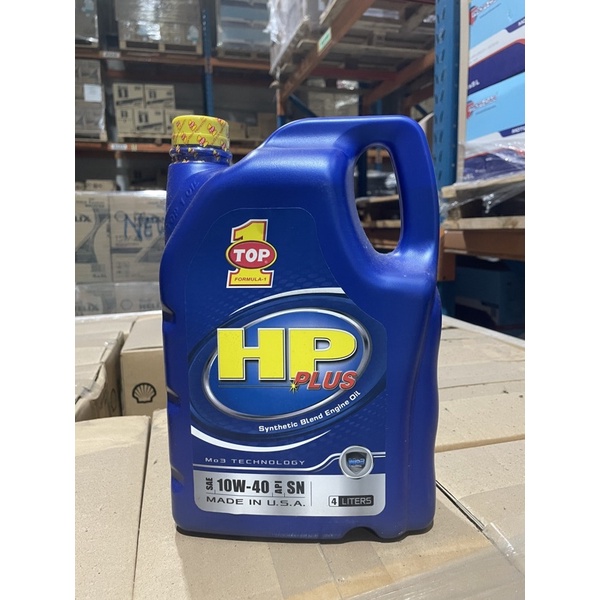 TOP 1 HP PLUS SAE 10W40 API SN Semi Synthetic Engine Oil (4L) Shopee