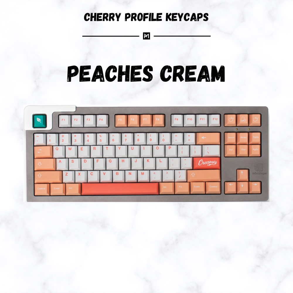 PEACHES CREAM Cherry Profile Keycaps PCMOD x KEYMOD Shopee Malaysia