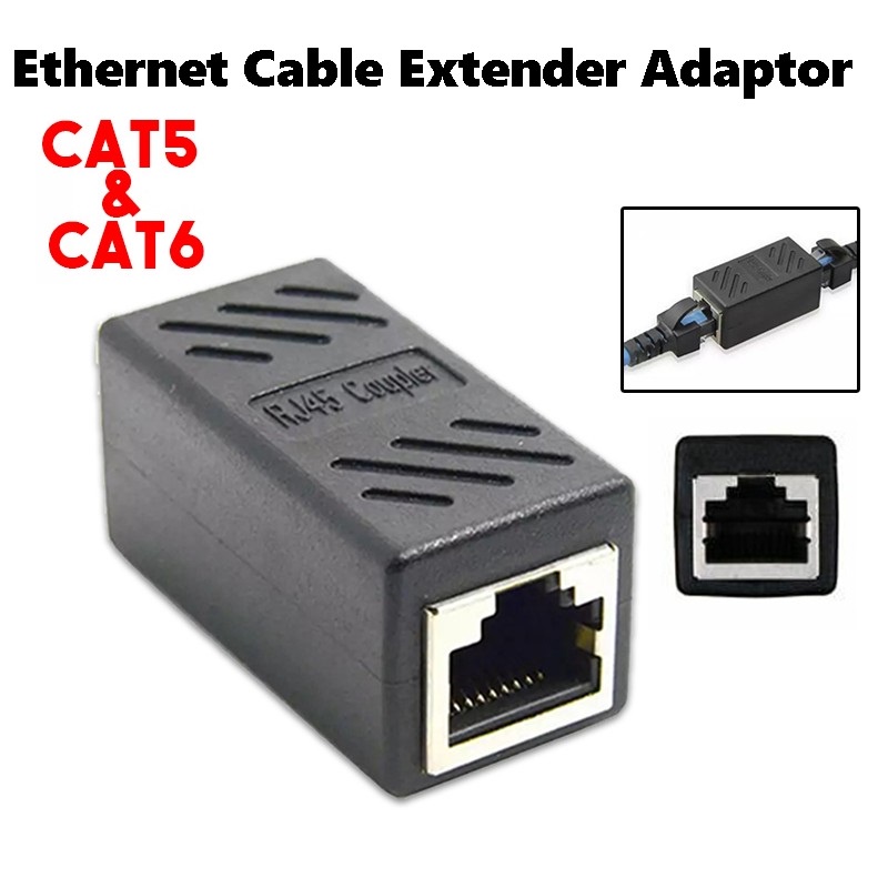 RJ45 CAT5 CAT6 Inline Metal Coupler Joint Network Cable Extend