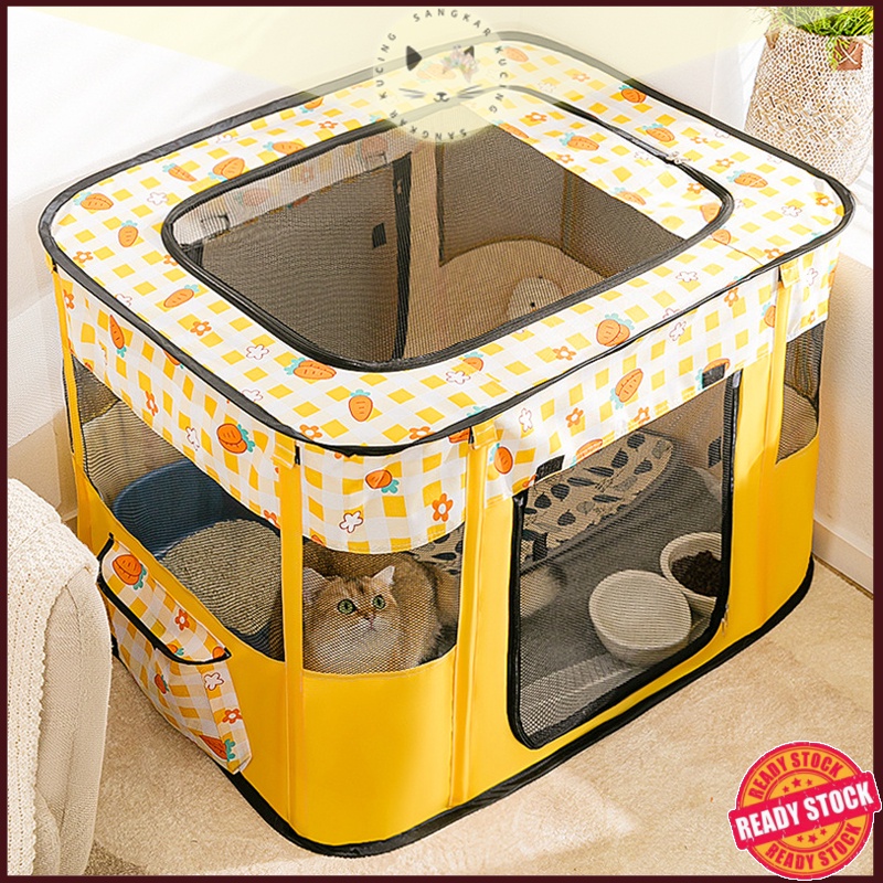 Portable Outdoor Cattery Fences Pet Tent Houses For Foldable Indoor Cat