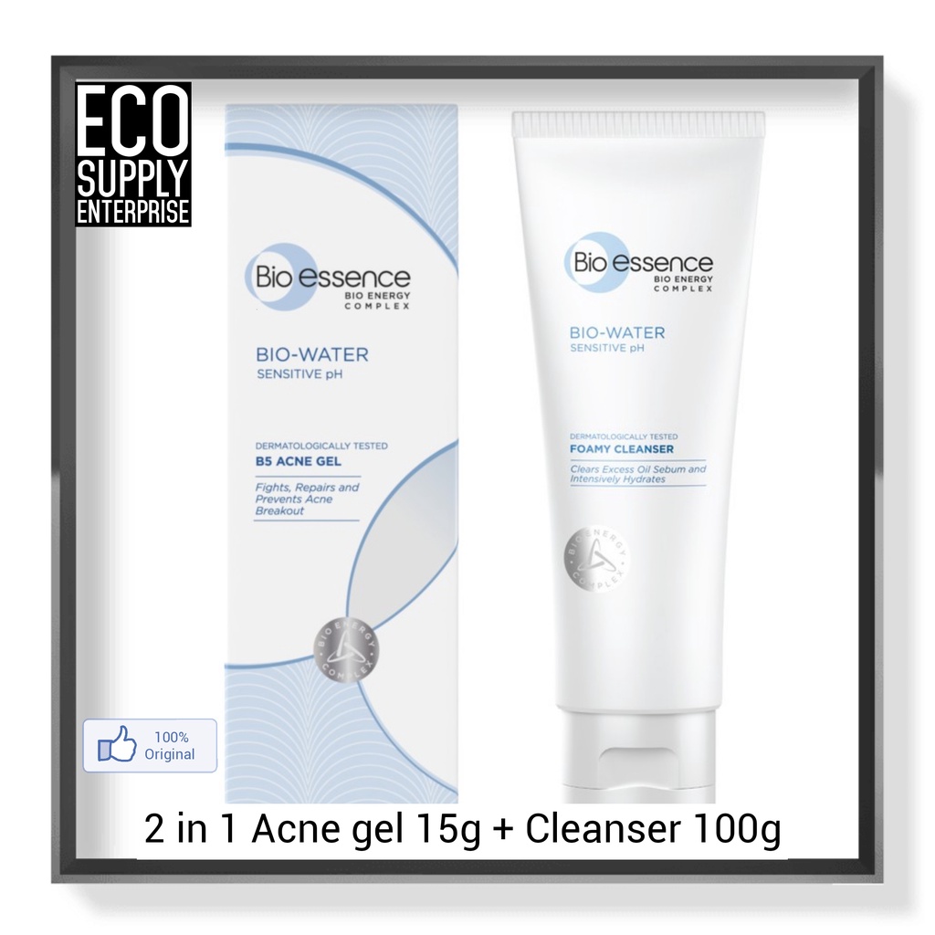 Bio essence Biowater Vitamin B5 Acne gel 15g + Foamy Cleanser 100g