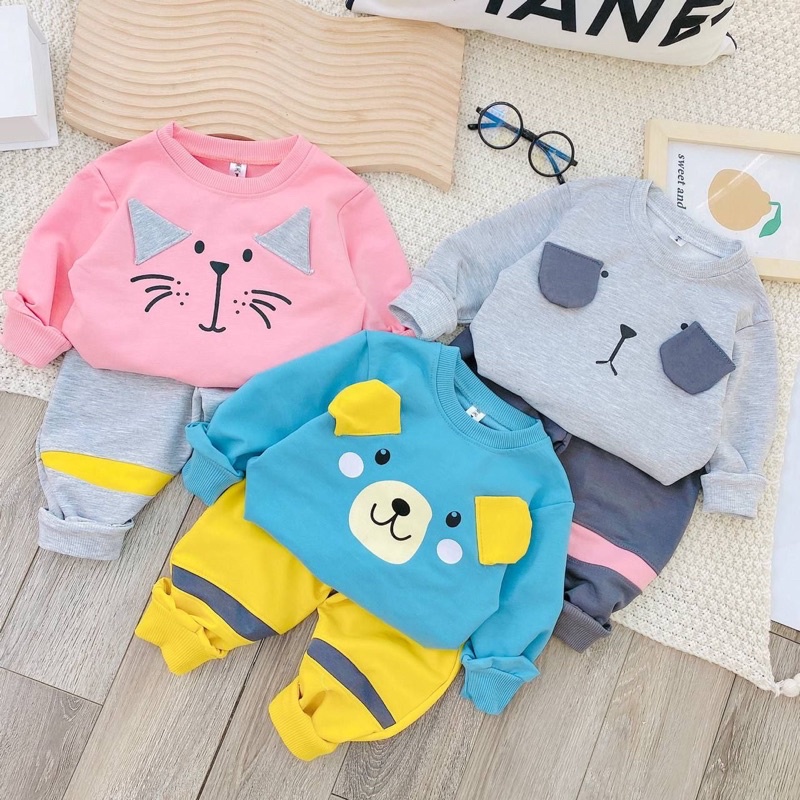 cute sweatshirt 3D for baby boy and girl/ premium fish skin material. Shopee Malaysia