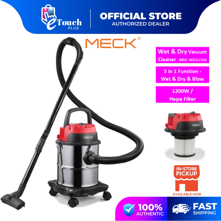 Meck 12L Heavy Duty Vacuum Cleaner Wet And Dry Blow 3 In 1 MVC-WD12SS MVC-WD10 MVC-WD123SS vakum