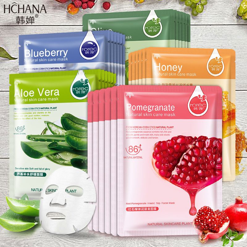 HCHANA - Rorec Facial Mask Natural Essence Moisturiser Korea Mask |补水保湿收缩毛孔面膜