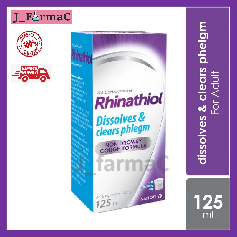 Rhinathiol Adult Cough Syrup 125ml (Ubat Batuk Berkahak untuk Dewasa