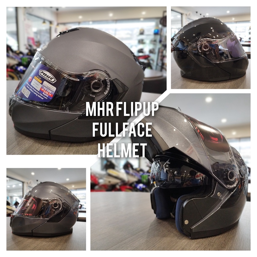 MHR FLIP UP FULLFACE HELMET / HELMET WITH SIRIM MHR FLIPUP FULL FACE ...