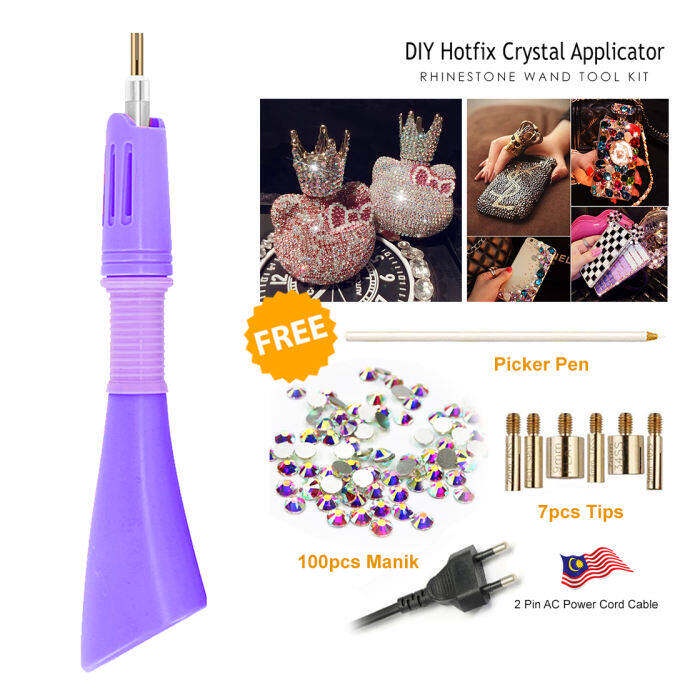 FREE GIFT  FREE GIFT! DIY Crystal Hotfix Applicator Batu Manik Tampal Rhinestones Picker