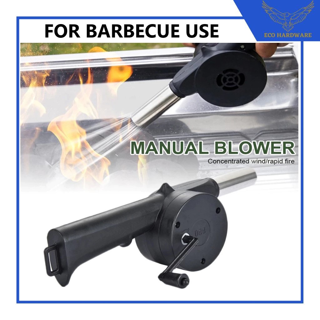 BBQ Manual Blower Fan Outdoor Barbecue Hand Crank Powered Fan Air