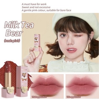 Flower Knows Love Bear Bacio Bouquet Teddy Bear Matte Lipstick Milk Tea
