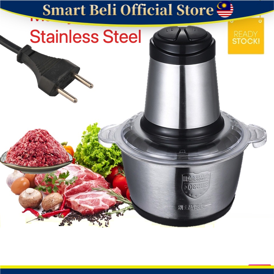 [Local Seller] EXTRA GIFT  Automatic Electric Meat Grinder Food Kitchen Multi Function Blender / Mesin Pen