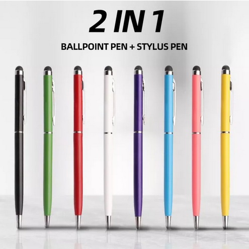 [LOCAL SELLER] EXTRA GIFT CAPACITIVE STYLUS TOUCH PEN FOR APPLE&ANDROID IPAD SMART TOCUH PEN 2IN1 MARBLE PEN TOUCH SCREE