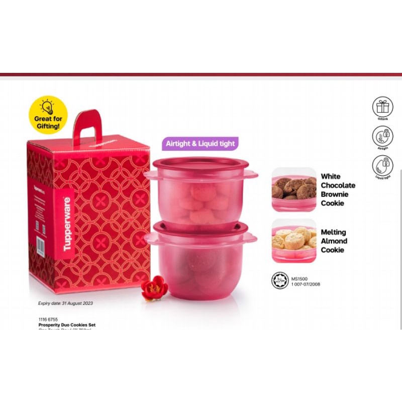 Tupperware CNY Cookies Gift Set/Chinese New Year Box/OT/750ml 2023 ...