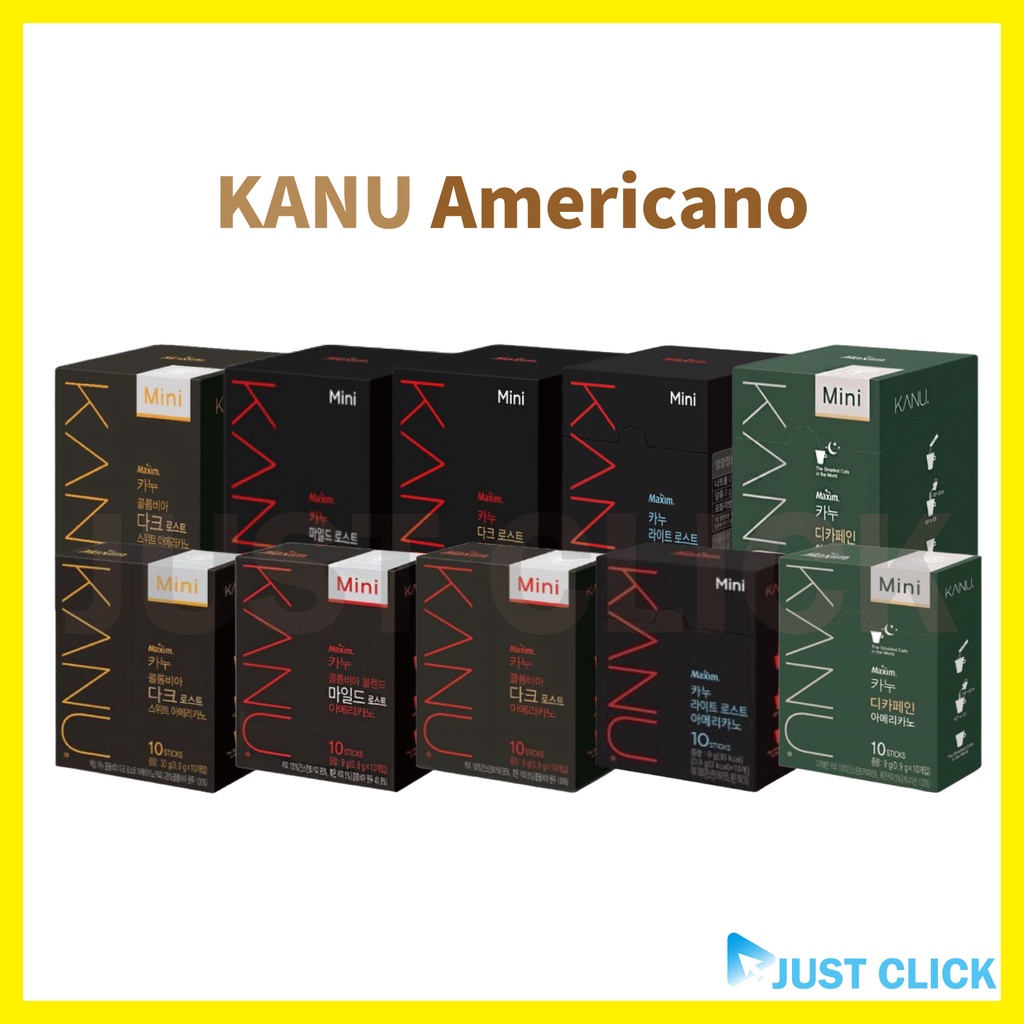 Maxim KANU Roast Americano Coffee mix Mini 30T/90T/120T [Mild / Dark / Decaf / Sweet] #Kanu americano