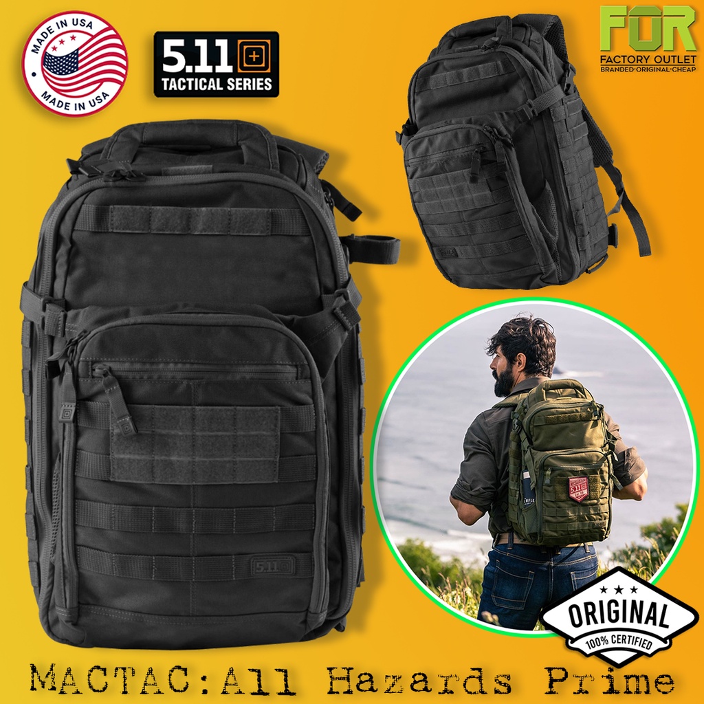 5.II TACTICAL All Hazards Prime Outdoor Hiking Shoulder Bag Heavy Duty Waterproof Military Backpack