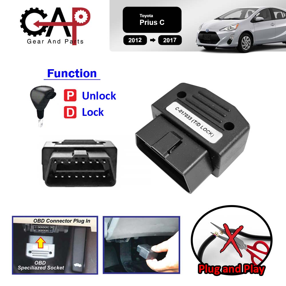 Toyota Prius C 20122017 Plug & Play OBD Door Auto Lock (Gear D Lock P