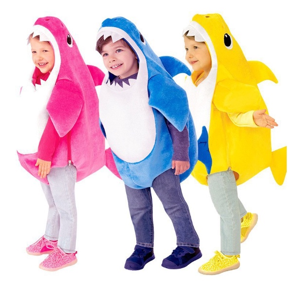 Family Shark Stage Performance Clothes Toddler Shark Kids Halloween ...