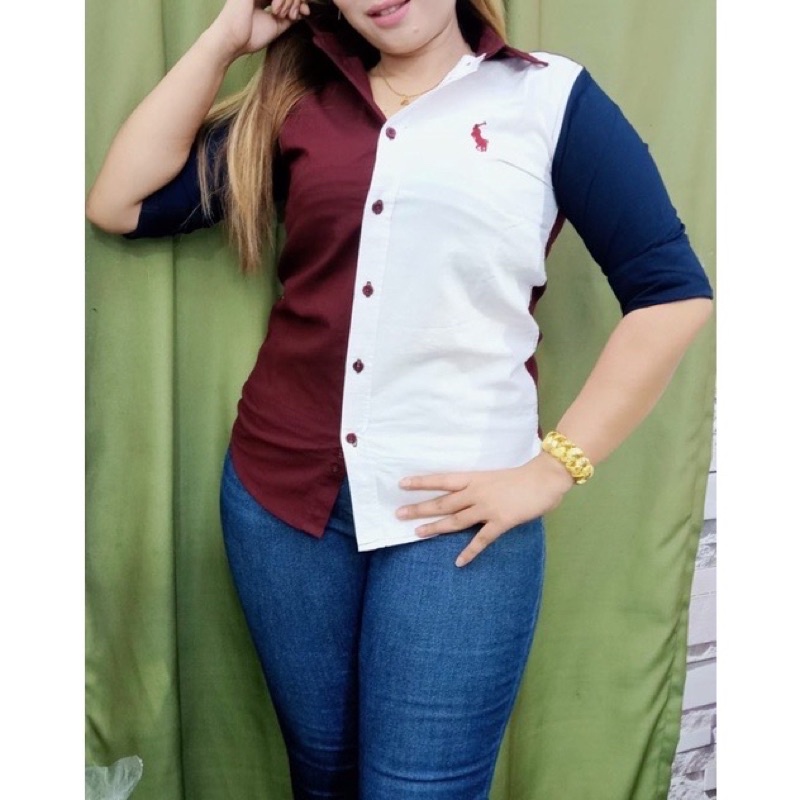 Hot Sales Kemeja Shirt For Girls Cotton Fabric Shopee Malaysia