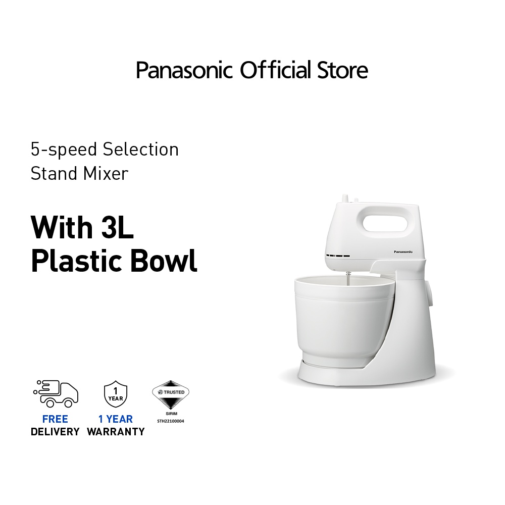 PANASONIC MK-GB3 Stand Mixer 5 Speed Selection MK-GB3WSK 3L Plastic Bowl Beaters Dough Hand Mixer 175W