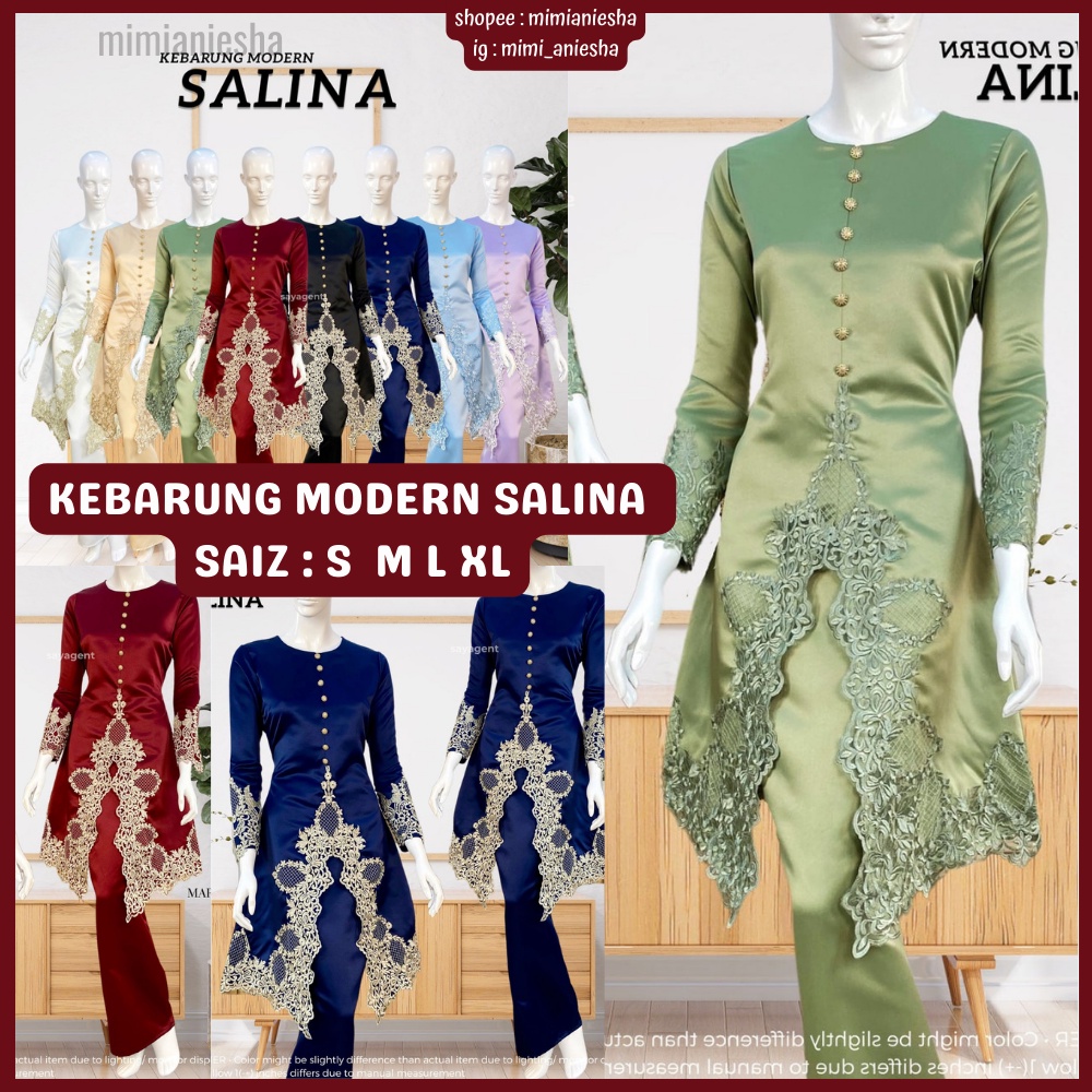 Kebarung Modern Salina Kebaya Moden Baju Raya Baju Nikah Tunang ...