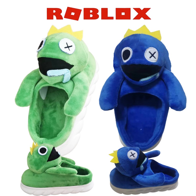 Roblox Shoes Rainbow Friends Plush Fuzzy Slipper Kid Women Thick Sole Non Slip Outdoor Indoor Fuzzy Slippers