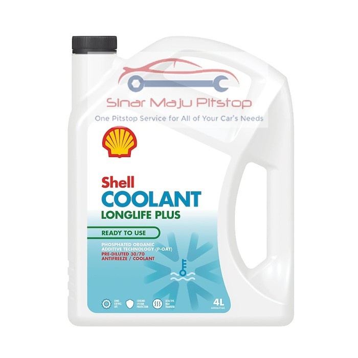4liter SHELL LONGLIFE COOLANT Radiator Water Directly Use & Pour
