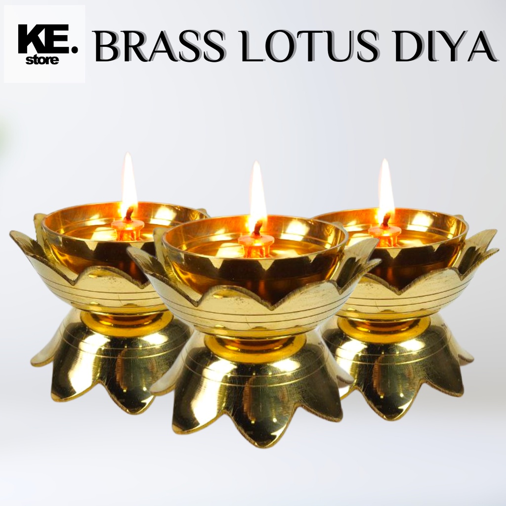 Brass Lotus Vilakku / Deepam / Oil Lamp / Agal Vilakku /Prayer Item/Decorative/BGP 012