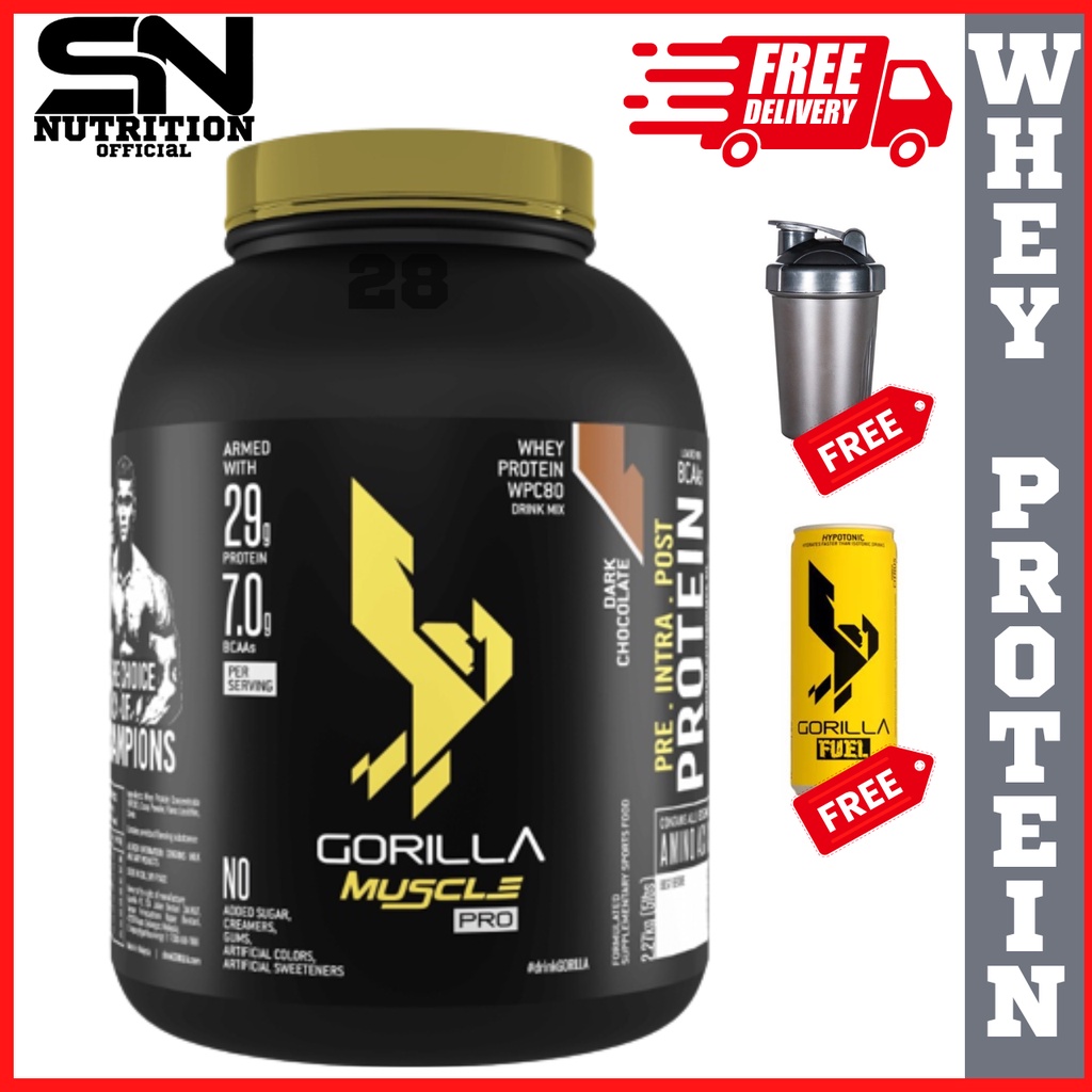 Gorilla Muscle Pro Whey Protein Whey Protein Powder, Muscle Building, Lean Muscle Gym Protein