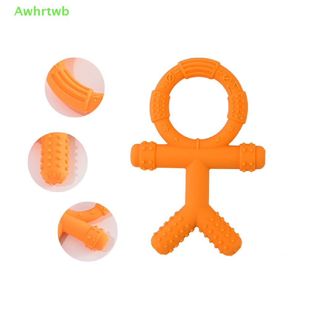 Awhrtwb 1PC Cartoon People Chew Necklace Baby Silicone Teether Autism Sensory Chewy Toys new